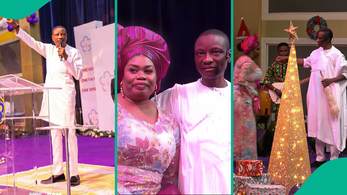 Video shows moment Oyedepo's wife's younger brother Bishop Dayo introduced his new Mummy GO in his church
