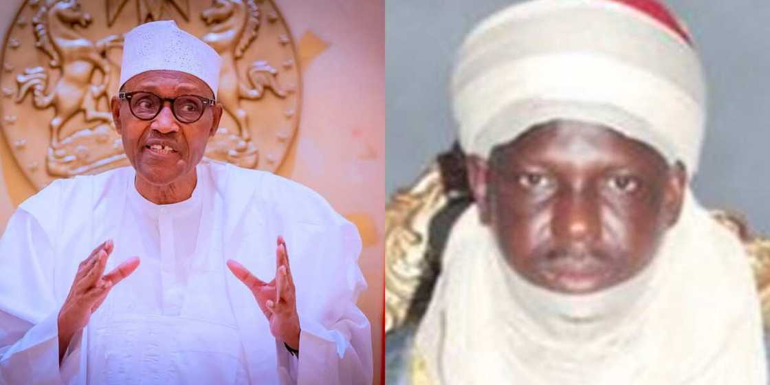 Shugaba Buhari da sarkin Burgu