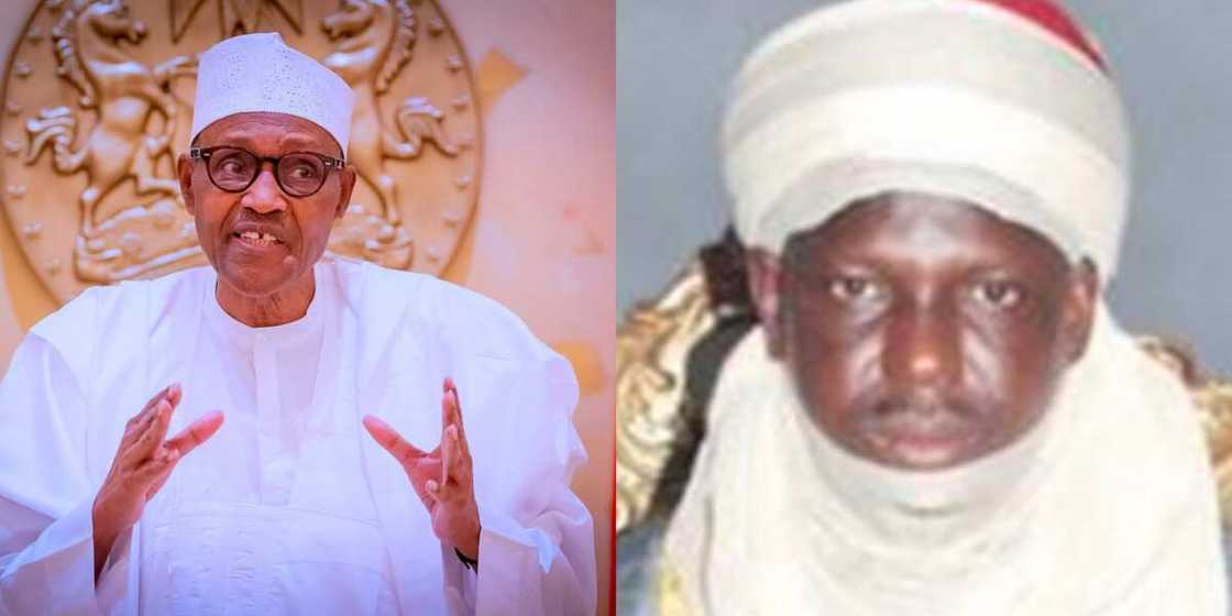 Shugaba Buhari da sarkin Burgu Shugaba Buhari da sarkin Burgu