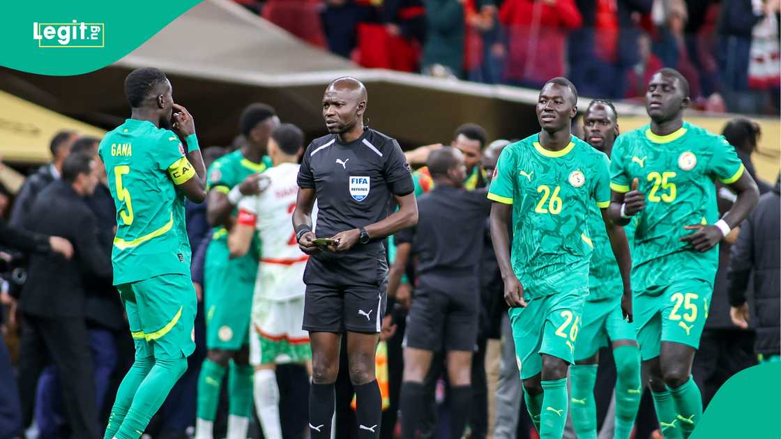 Idris Gana Gueye, Pape Gueye, Jean-Jacques Ndala, Senegal, Morocco, AFCON 2025. Idris Gana Gueye, Pape Gueye, Jean-Jacques Ndala, Senegal, Morocco, AFCON 2025.