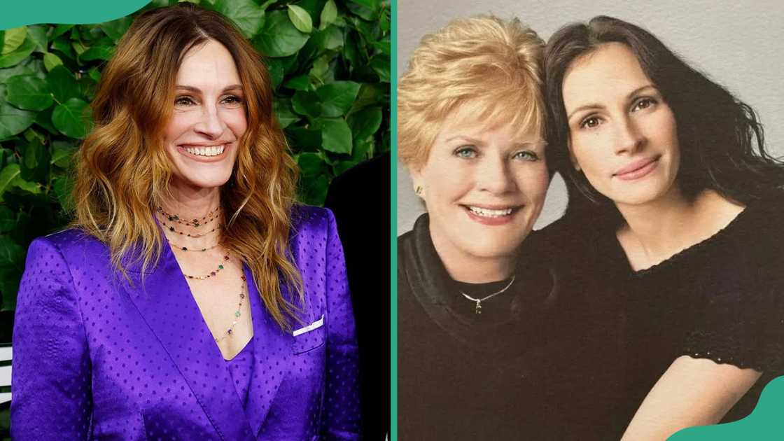 Julia Roberts at Cipriani Wall Street and Julia Roberts and her mom holding each other
