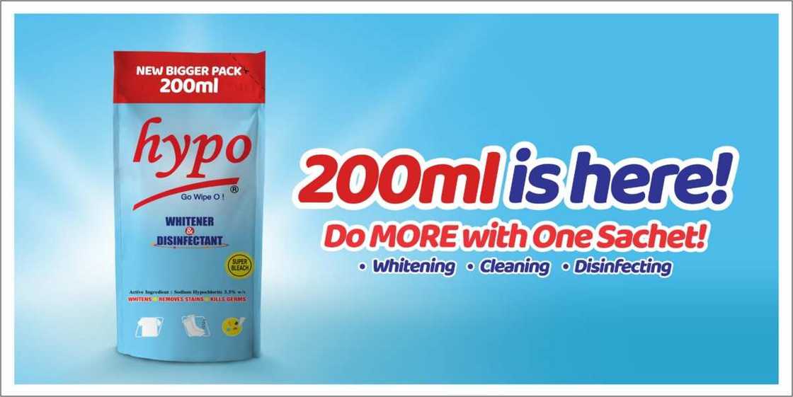 Hypo Bleach Introduces 200ml Convenience Pack that Covers more Usage Occasions Hypo Bleach Introduces 200ml Convenience Pack that Covers more Usage Occasions
