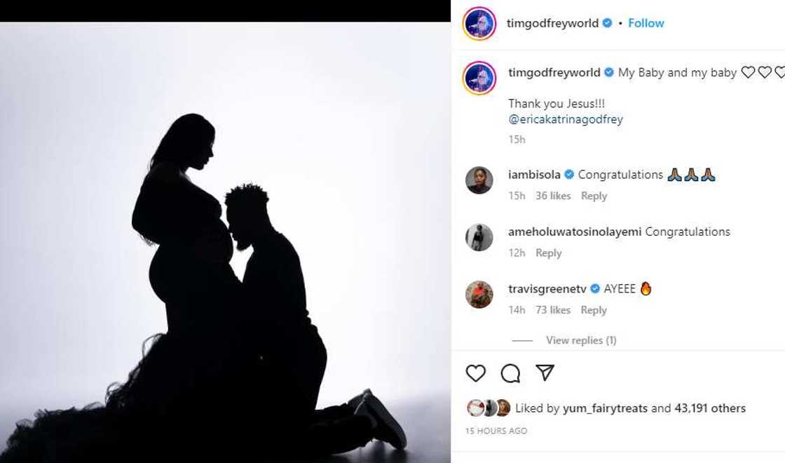 Tim Godfrey and wife welcome first child. Tim Godfrey and wife welcome first child.