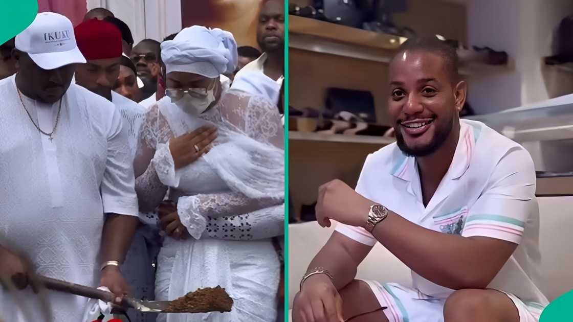Netizens were moved after seeing a clip of Alexx Ekubo’s wife giving her last respect with an emotional display Netizens were moved after seeing a clip of Alexx Ekubo’s wife giving her last respect with an emotional display
