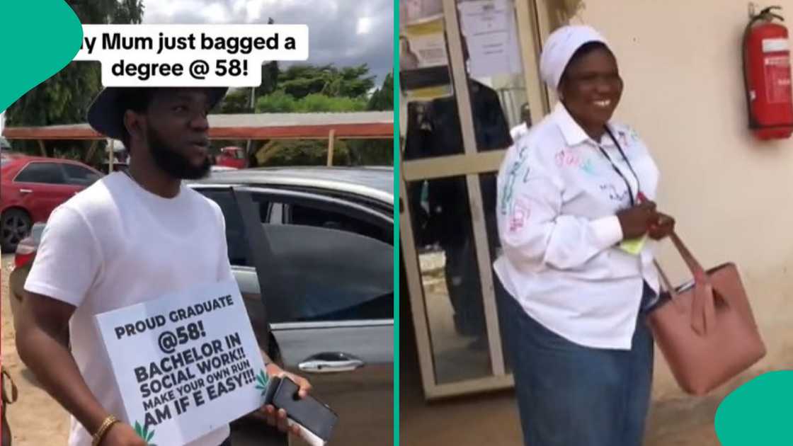 Woman becomes graduate at 58 Woman becomes graduate at 58