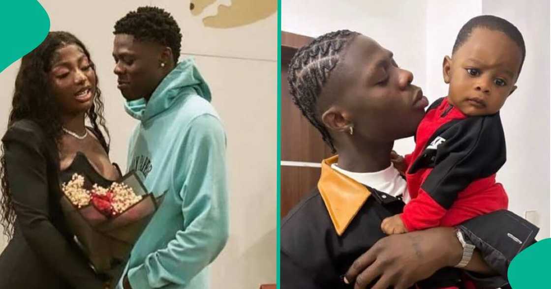 Mohbad's wife, Mohbad's son. Mohbad's wife, Mohbad's son.