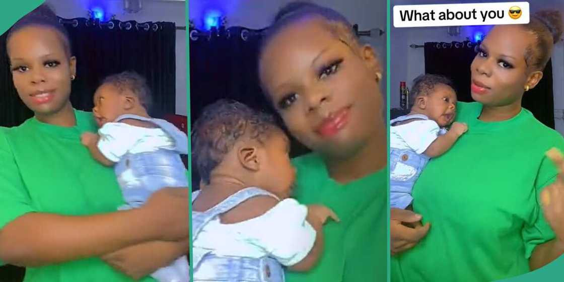 Lady who became a mother in 2023. Lady who became a mother in 2023.