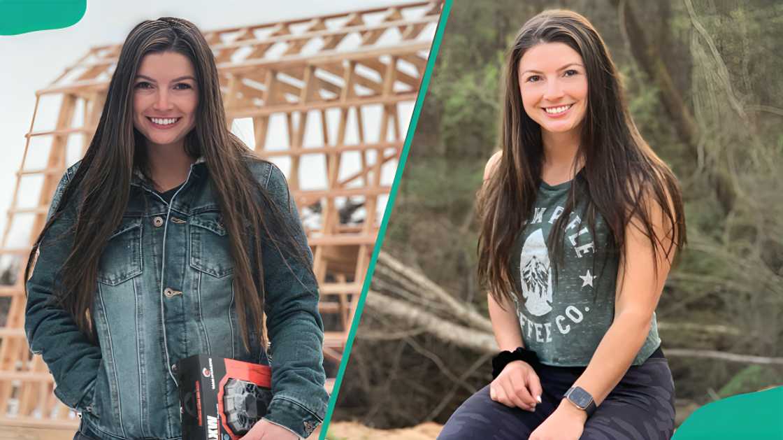 Hannah Barron posing for photos Hannah Barron posing for photos