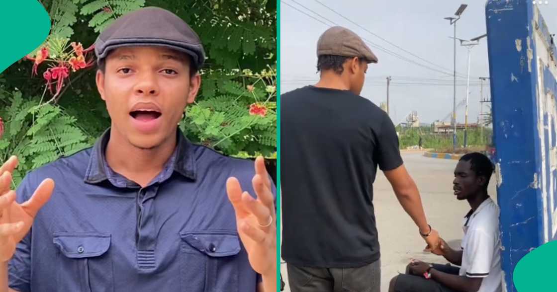 Man moved as he sees his former secondary school seatmate in bad condition on street Man moved as he sees his former secondary school seatmate in bad condition on street