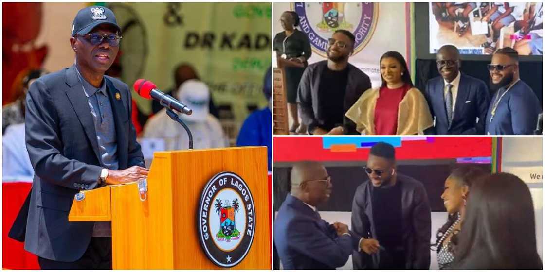 Governor Sanwo-Olu all smiles as he meets BBNaija 6 finalists in video Governor Sanwo-Olu all smiles as he meets BBNaija 6 finalists in video