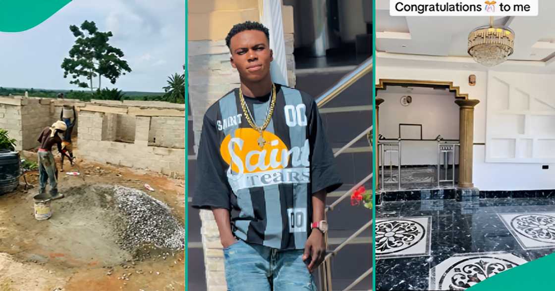 Young Nigerian Man Builds House, Flaunts Beautiful Interior in Viral Video, Many React