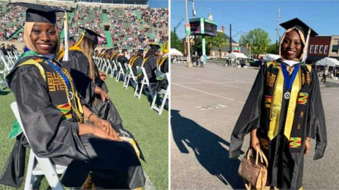 She was the best graduating student in Nigeria. She was the best graduating student in Nigeria.