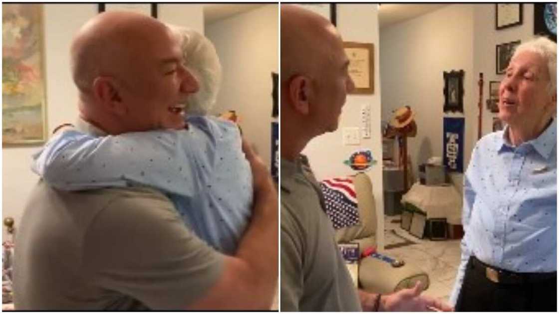 Photos showed the moment Wally hugged him. Photos showed the moment Wally hugged him.