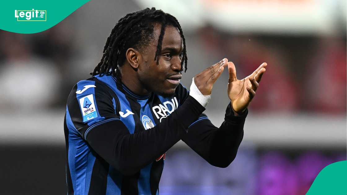 Ademola Lookman, Atalanta, AS Roma, Gewiss Stadium, Bergamo, Italy, Serie A. Ademola Lookman, Atalanta, AS Roma, Gewiss Stadium, Bergamo, Italy, Serie A.