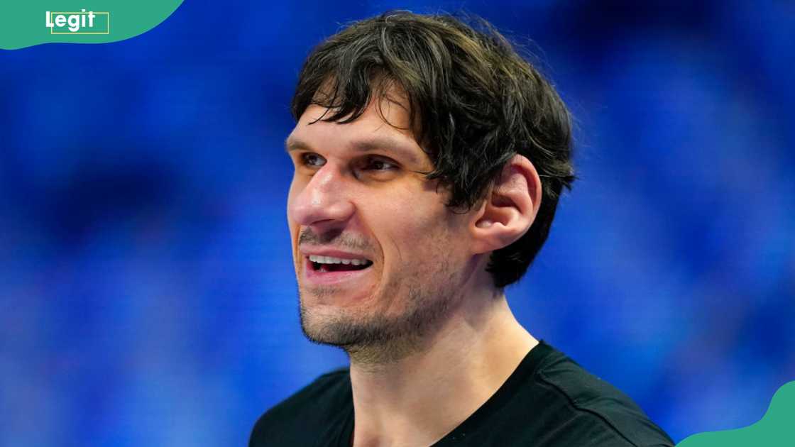 Boban Marjanovic at American Airlines Center in Dallas, Texas Boban Marjanovic at American Airlines Center in Dallas, Texas