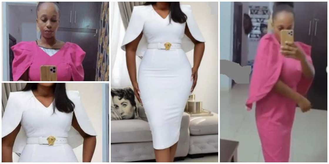 Photos of the ill-fitted dress. Photos of the ill-fitted dress.