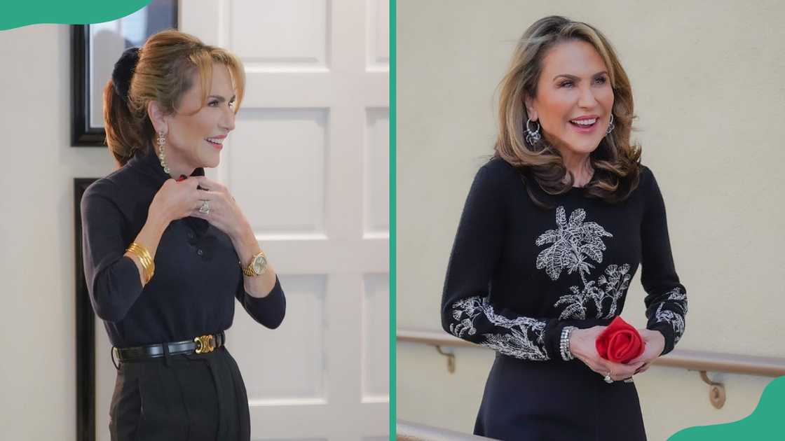 TV personality Robin McGraw smiles in different photos TV personality Robin McGraw smiles in different photos