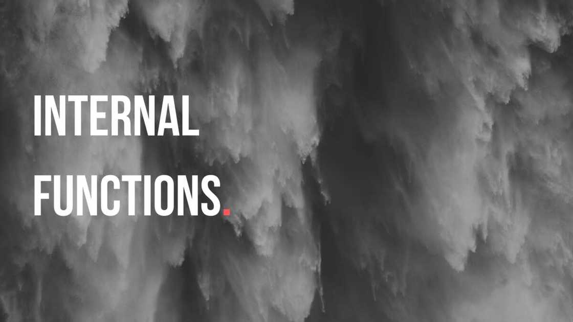 Internal functions of government Internal functions of government