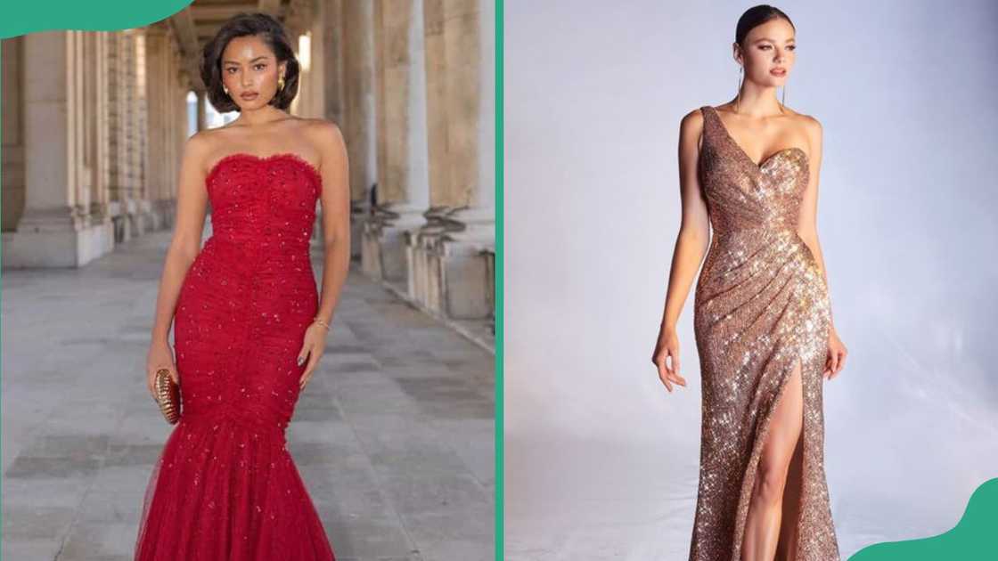 latest sequence gown styles with sequins for the stylish woman