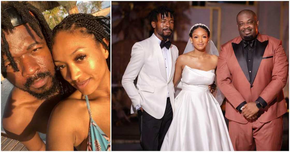 Singer Johnny Drille unveils his wife one year later on her birthday. Singer Johnny Drille unveils his wife one year later on her birthday.