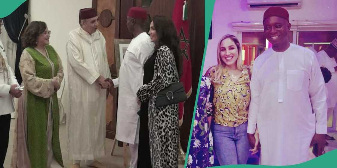Regina Daniels: Ned Nwoko and Laila visit King of Morocco. Regina Daniels: Ned Nwoko and Laila visit King of Morocco.