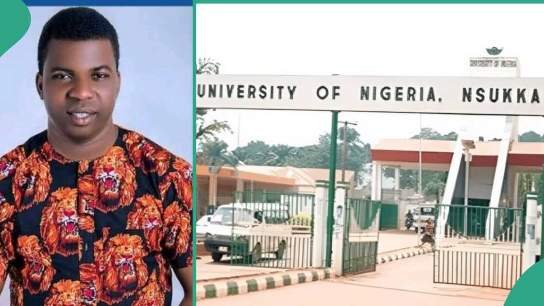 Man graduates from the University of Nigeria, Nsukka.