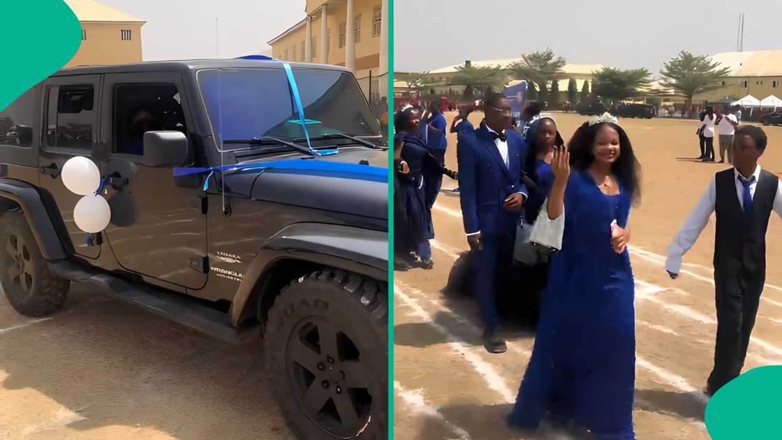 Video shows Abuja school inter-house sports where expensive cars were used for convoy, Nigerians react