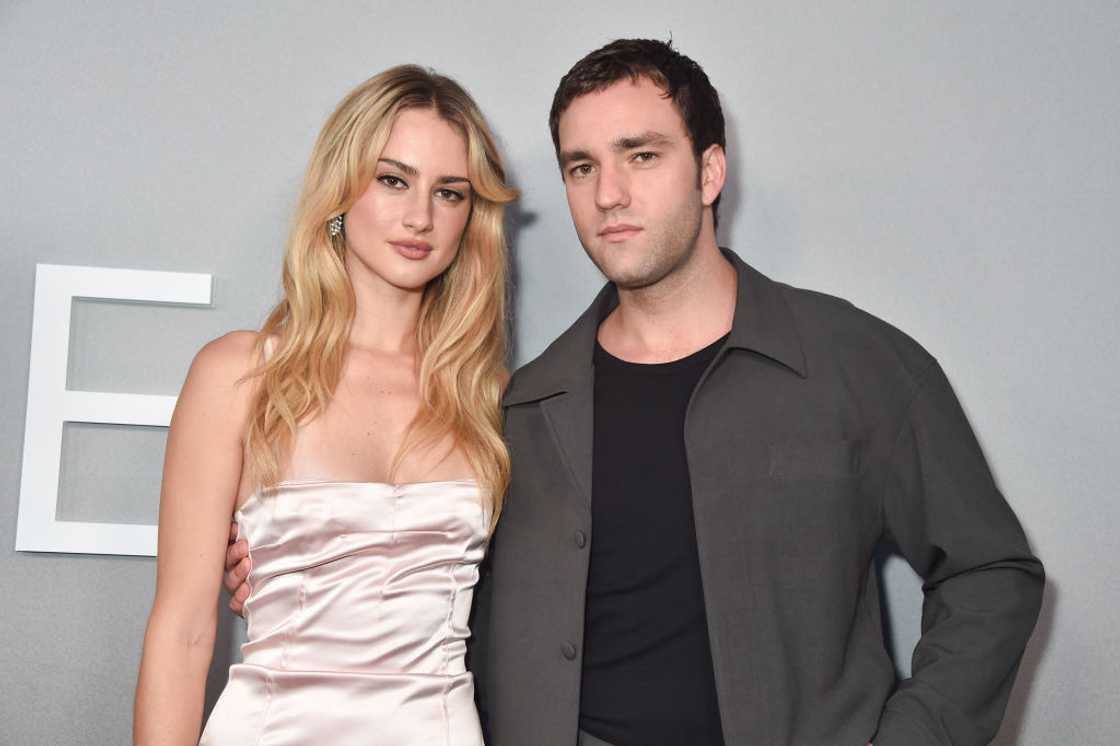 Grace Van Patten and Jackson White holding each other at The Bungalow Grace Van Patten and Jackson White holding each other at The Bungalow