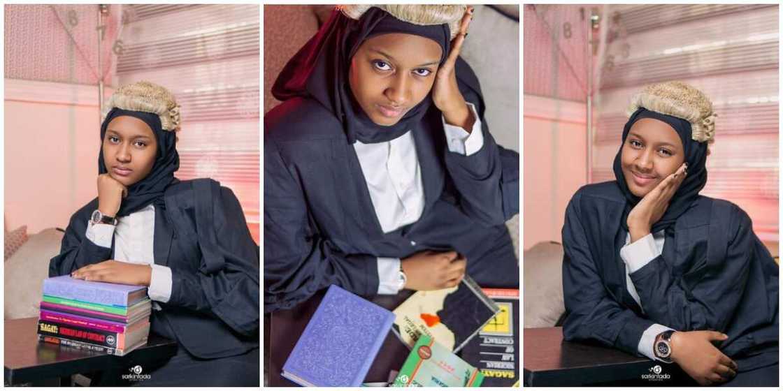 Pretty lady celebrates becoming a law graduate, Nigerians say her beauty can confuse a judge