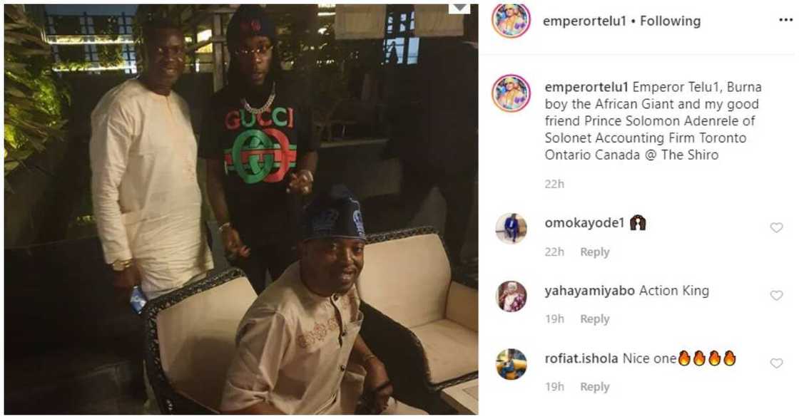 Burna Boy spotted with Oluwo of Iwo in Lagos restaurant (photo) Burna Boy spotted with Oluwo of Iwo in Lagos restaurant (photo)