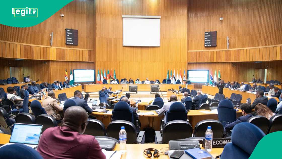 Participants attend a consultative meeting at the African Union Headquarters in Addis Ababa.