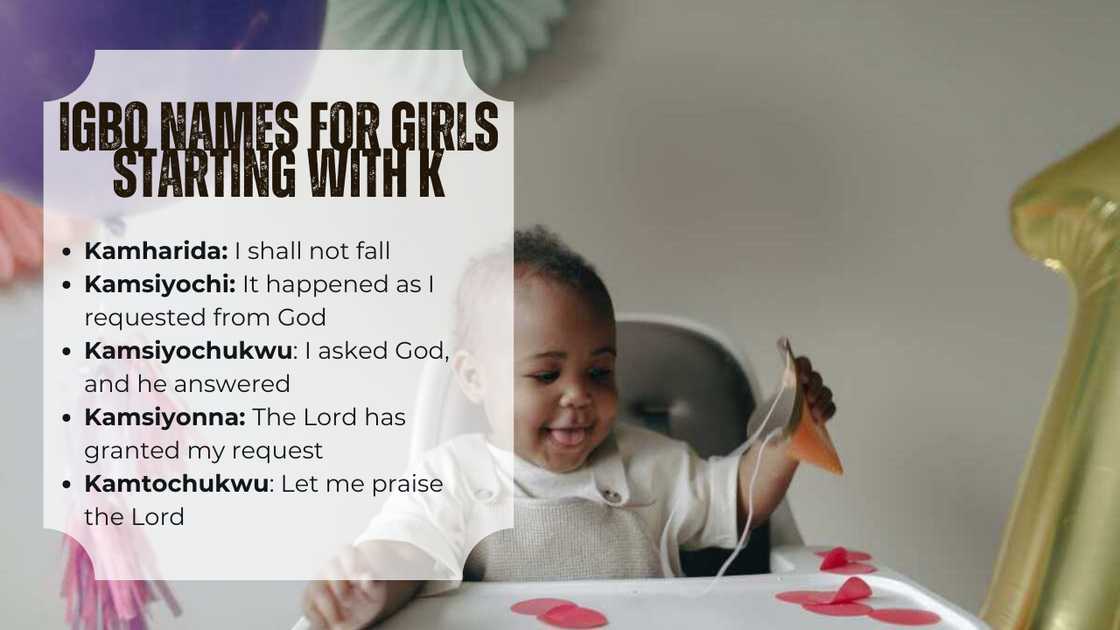 Igbo names starting with K for your little princess