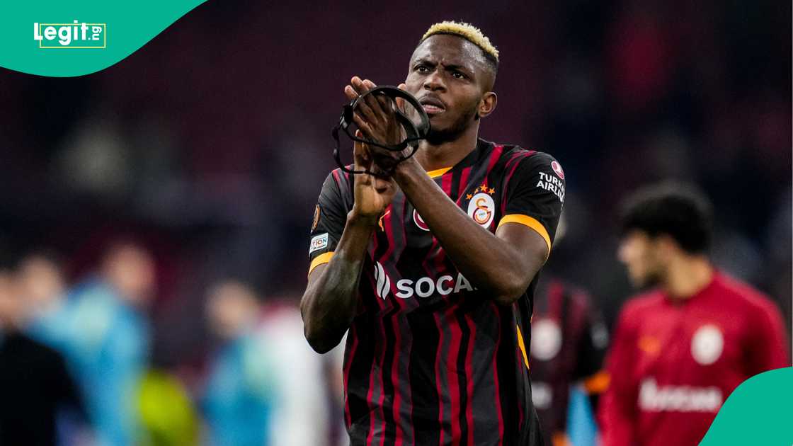 Victor Osimhen applauds the fans after Galatasaray's fixture vs Ajax Victor Osimhen applauds the fans after Galatasaray's fixture vs Ajax