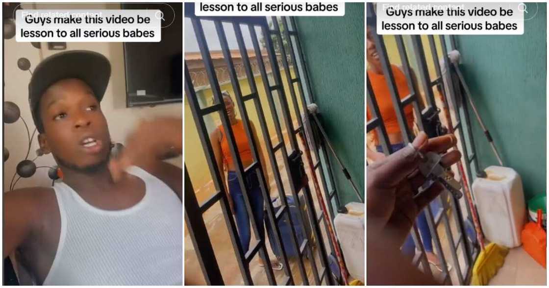 Girlfriend, man locks out Girlfriend, man locks out
