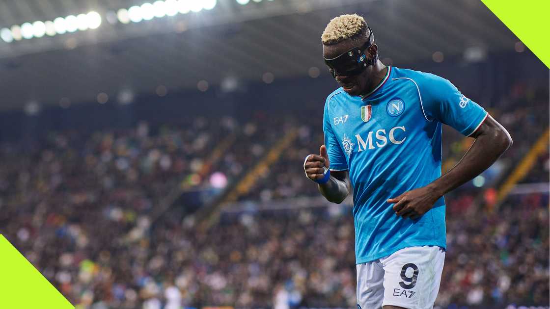 Victor Osimhen during a Serie A match for Napoli.