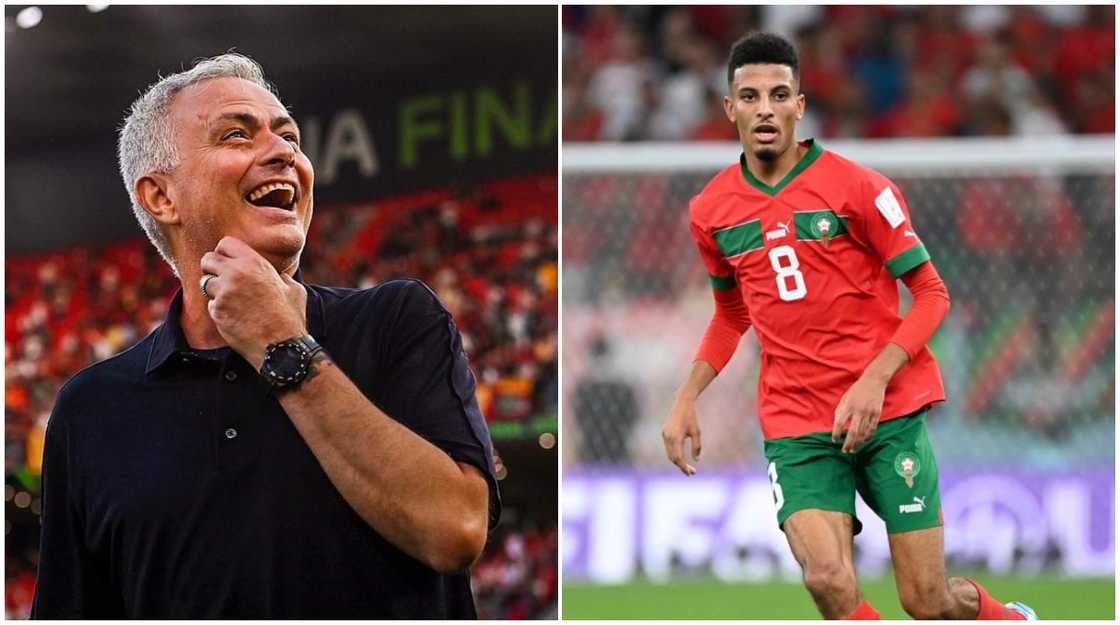 Jose Mourinho, Azzedine Ounahi, Morocco Jose Mourinho, Azzedine Ounahi, Morocco