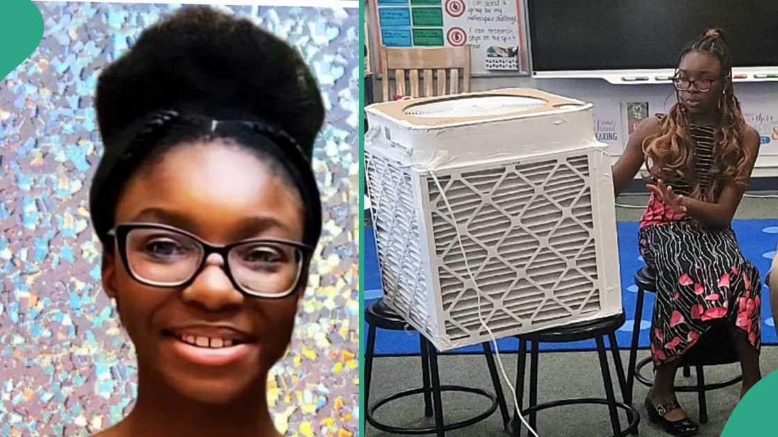Eniola Shokunbi who invented an air purifier. Eniola Shokunbi who invented an air purifier.