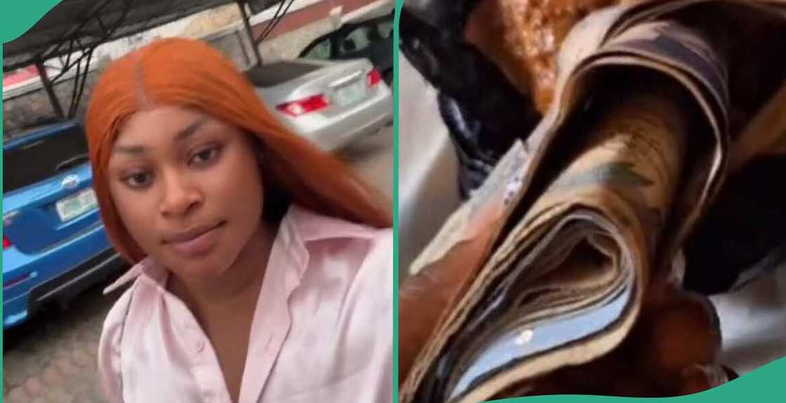 Lady cries out over cash aboki admirer delivered to her, shares video Lady cries out over cash aboki admirer delivered to her, shares video