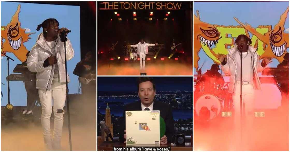 Photos of Rema on Jimmy Fallon's The Tonight Show Photos of Rema on Jimmy Fallon's The Tonight Show