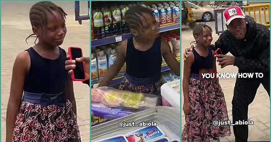 Little girl takes toys, ice cream at mall, rejects television and iPhone