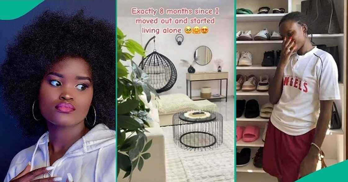 Lady rejoices eight months after moving out of family house Lady rejoices eight months after moving out of family house