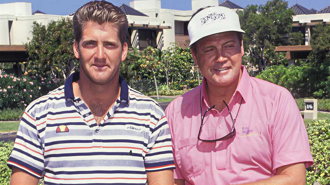 Lee Majors and son Lee Majors Jr at Mauna Lani Celebrity Sports Invitational