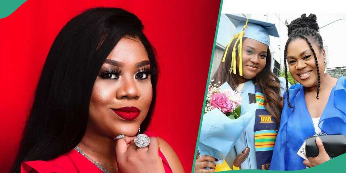 Stella Damasus shows off daughter. Stella Damasus shows off daughter.