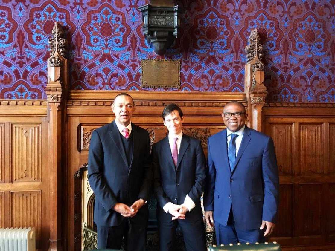 Peter Obi and Ben Bruce met with Justice Minister Rory Stewart OBE in London. Photo credit: Ben Bruce Peter Obi and Ben Bruce met with Justice Minister Rory Stewart OBE in London. Photo credit: Ben Bruce