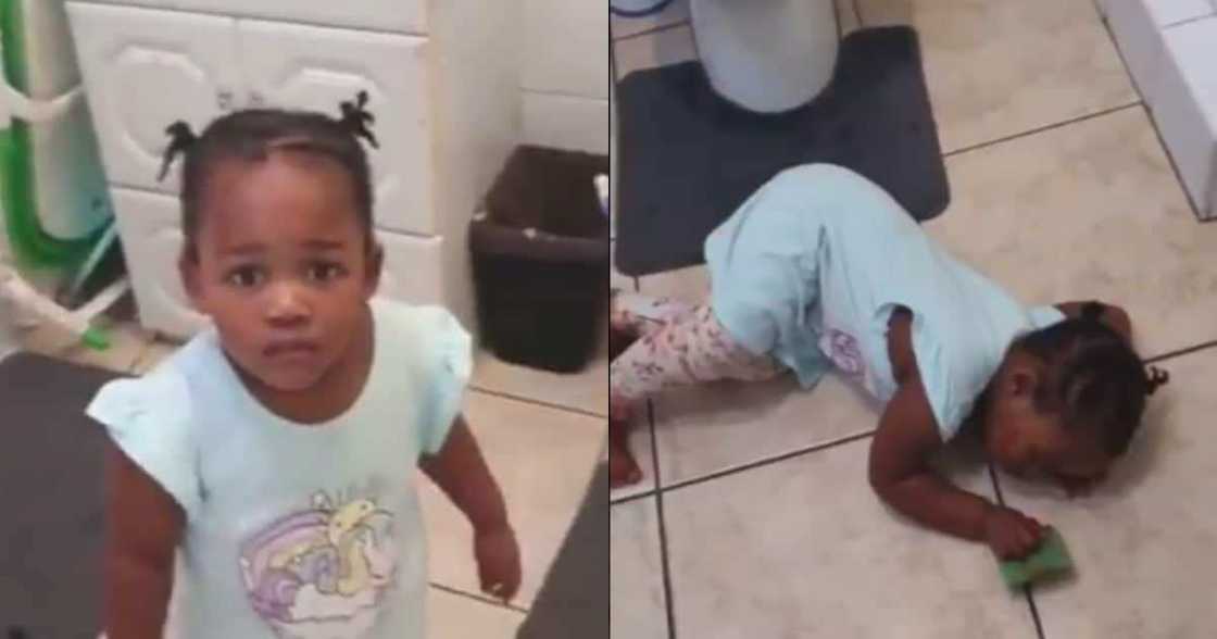 SA Can't Deal: Baby Plays Dead After Getting Caught Writing on Wall SA Can't Deal: Baby Plays Dead After Getting Caught Writing on Wall