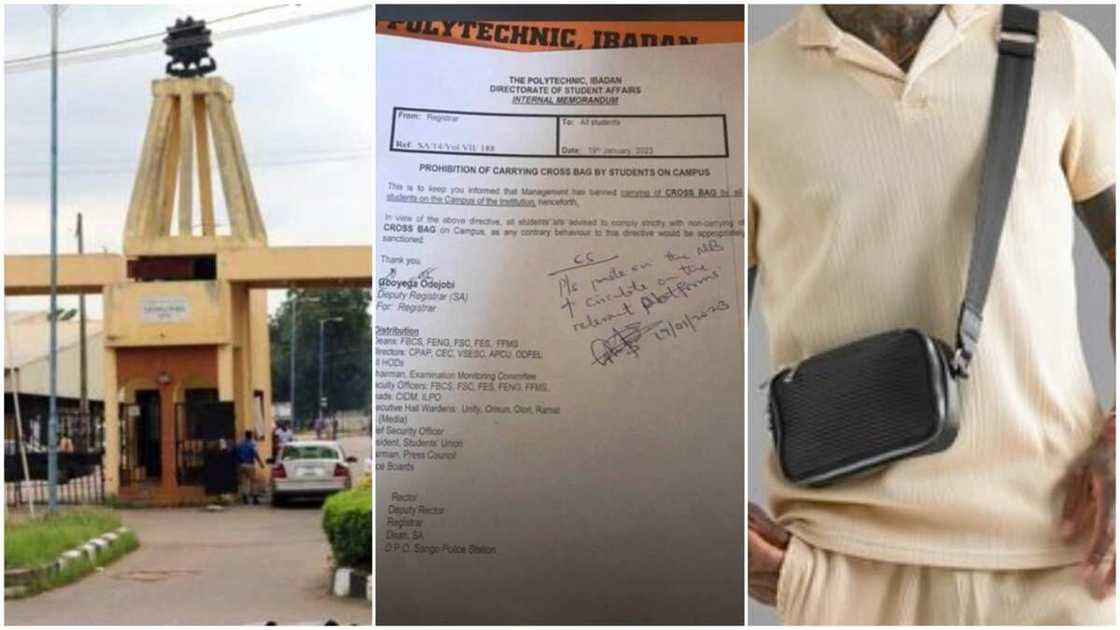 Ibadan Poly ban cross bags/Nigerian youth reacted to ban. Ibadan Poly ban cross bags/Nigerian youth reacted to ban.