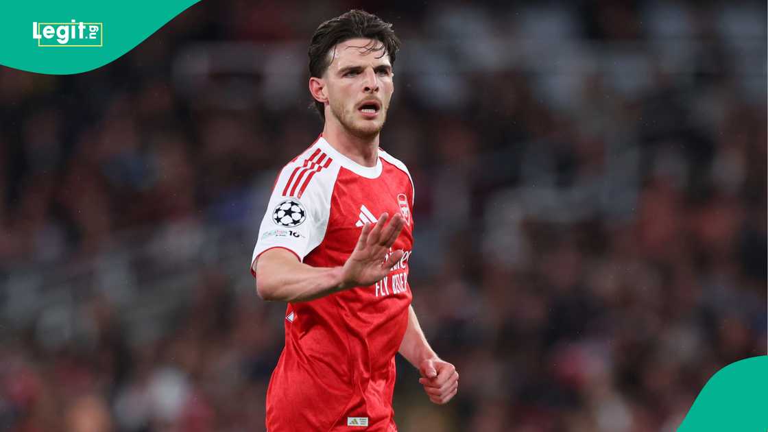 Declan Rice, Arsenal, UEFA Champions League, Emirates Stadium, London. Declan Rice, Arsenal, UEFA Champions League, Emirates Stadium, London.