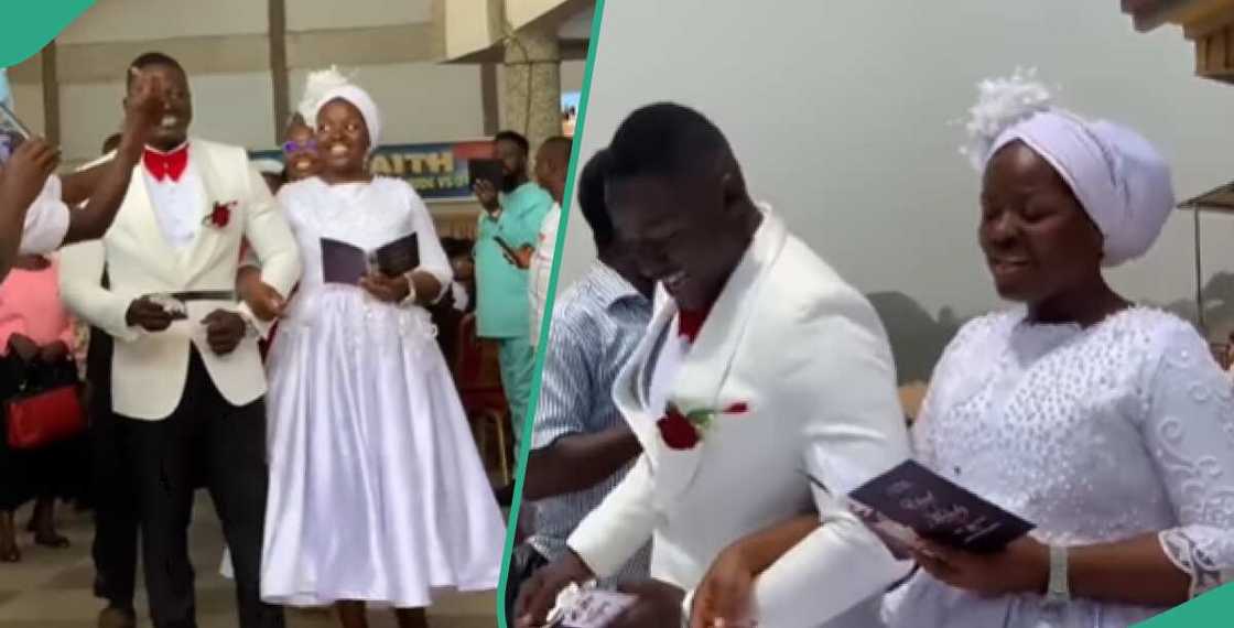 Lady rocks simple dress for her wedding Lady rocks simple dress for her wedding