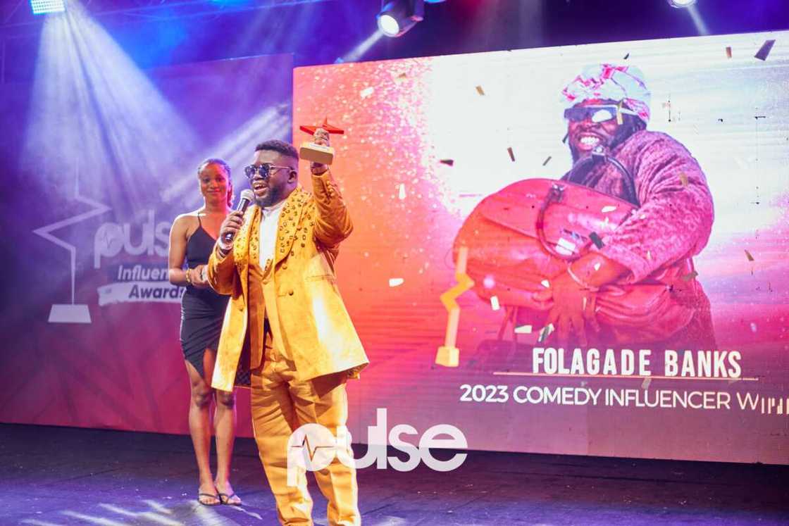 Folagbade Banks, Best Comedy Influencer, Pulse Influencer Awards Folagbade Banks, Best Comedy Influencer, Pulse Influencer Awards