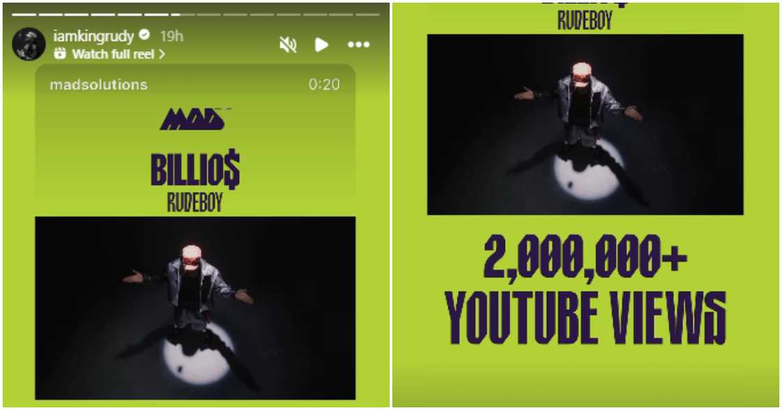 Rudeboy celebrates as song Billio hits 2 millions views Rudeboy celebrates as song Billio hits 2 millions views